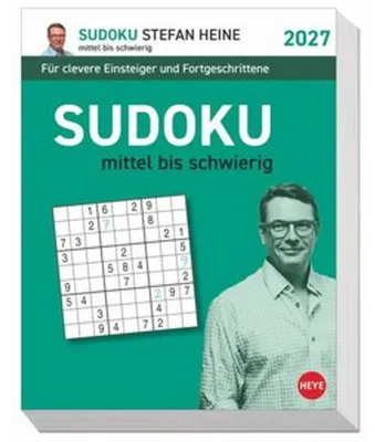 Obrázok produktu pre Heye Odtrhávací kalendár na každý deň 2027 Stefan Heine Sudoku – stredná až vysoká obtiažnosť 12,5 x 16 cm