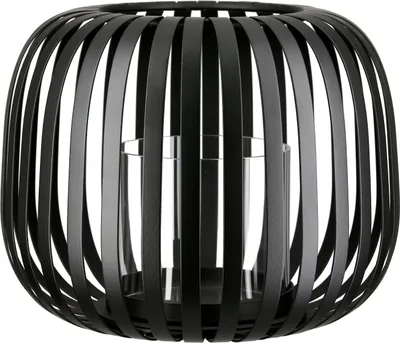Produktbild von Gilde Windlicht, "Dogma", Glas, Metall, schwarz, VE 2, H. 17 cm, D. 21 cm 74164 4063387741641