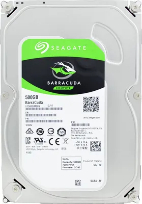 Produktbild von Seagate Barracuda ST500DM009, 500 GB, 7200 RPM, 32 MB, 3.5", Serial ATA III