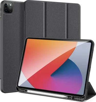 Produktbild von Dux Ducis Domo iPad Pro 12.9 Zoll (2022) Hülle Klapphülle + Stifthalter - Schwarz