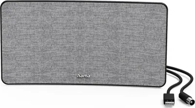 Produktbild von Hama Zimmerantenne Stoff-Design 221087 DVB-T2, aktiv, Grau/Schwarz