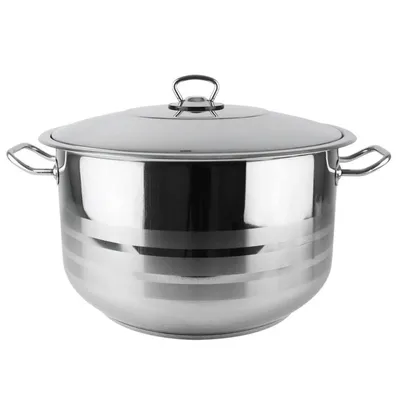 Produktbild von Gastronomie Edelstahl Kochtopf mit Deckel – alle Herdarten – 36 x 24 cm – Fassungsvermögen ca. 21,3 Liter