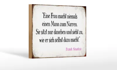 Produktbild von Holzschild Spruch 18x12cm Frau macht nie Mann zum Narren