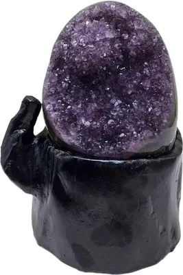 Produktbild von DECORN Natürliche Amethyst-Cluster-Geode 1.1 lbs, Heilkristalle, Lila Edelsteine