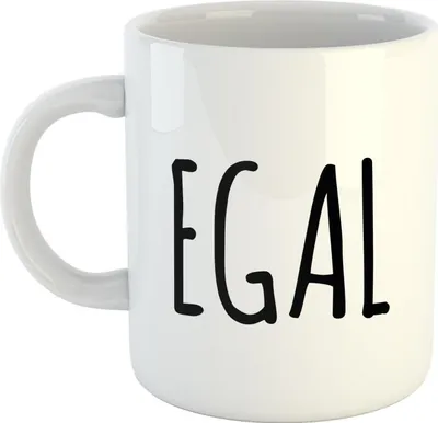 Produktbild von Huuraa Kaffeetasse EGAL Geschenk Tasse Weiß 330ml EGAL Präsent