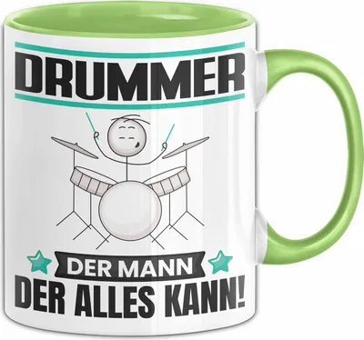 Produktbild von Drummer Tasse Geschenk für Drummer Der Mann Der Alles Kann Geschenkidee zum Geburtstag (Grün)