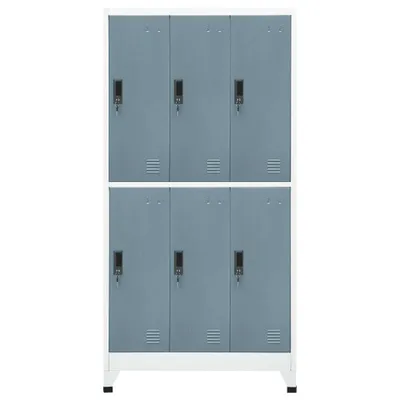Immagine prodotto di Armadietto Grigio Chiaro e Scuro 90x45x180 cm in Acciaio