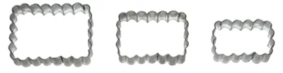 Productafbeelding van Set van 3 uitsteekvormen, rechthoekig, gegolfd, afmetingen 25 - 55 mm