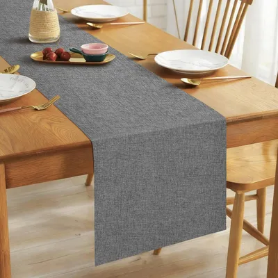 Produktbild von Tischläufer rutschfest hitzebeständig Dunkelgrau 40x140 cm