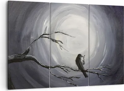 Produktbild von Bild auf Leinwand - Leinwandbild - Vogel Baum modern - 105x70cm - Wand Bild - Wanddeko - Wandbilder - Leinwanddruck - Bilder - Kunstdruck - Wanddekoration - Leinwand bilder - Wandkunst - CE105x70-3432