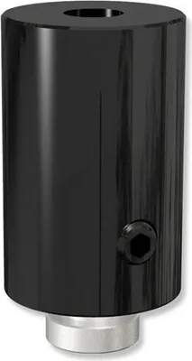 Produktbild von Interdeco Deckenträger, Deckenhalterung mit 2,5 cm Abstand, Deckenhalter für Innenlauf Gardinenstangen 20 mm Ø, 1-läufig, Schwarz, Modell Sonius (Packung 2 Stück)