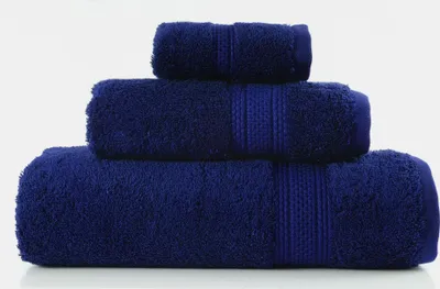 Produktbild von Handtuch - 100% Baumwolle - 600 g/m2 - 50x90 cm - Extra Saugfähig - Dunkelblau - hohe Grammatur - EGYPTIAN