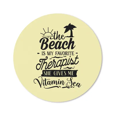 Produktbild von MuchoWow® Mauspad Mousepad Sommer - Zitate - Palme 30x30 cm - Mousepads - Maus Mat - Pad - Mausunterlage - Tischunterlage - Schreibtischmatten