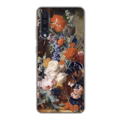 Produktbild von MuchoWow® Handyhülle Schutzhülle Hülle für Samsung Galaxy A30s Stilleben mit Blumen - Malerei - Alte Meister Silikon Softcase Handy Hülle - Karteninhaber