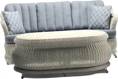 Produktbild von Rattanmöbel Garnitur Gartenlounge Loungemöbel Balkonmöbel Terrassenmöbel 2tlg