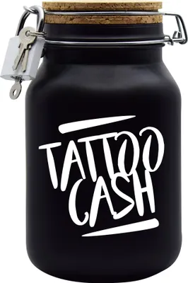 Produktbild von Spardose Geld Geschenk Ideen Tattoo Cash Schwarz Weiss Größe XL 2 Liter