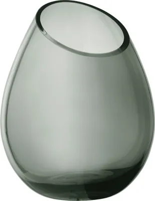 Produktbild von Blomus DROP Vase, Dekovase, Blumenvase, Glasvase, Glas farbig, smoke, 24 cm, 65965