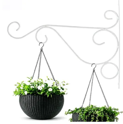 Pflanzenhaken für draußen, Wandhaken, 25 x 21 cm, Weiß