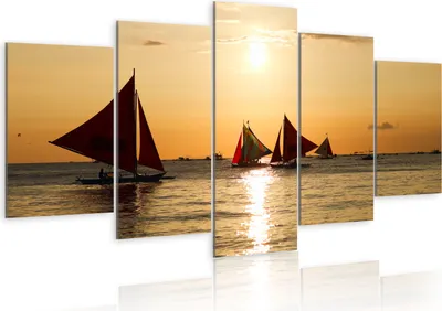 Produktbild von Modernes Wandbild 030212- 26 (100x50) - 5 Teilig Bilder Fotografie auf Vlies Leinwand Foto Bild Dekoration Wand Bilder Kunstdruck Natur