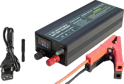Obrázek produktu pro Nabíječka lithiových baterií, 12V, nastavitelný proud, 100A s multi klipem, zástrčka EU