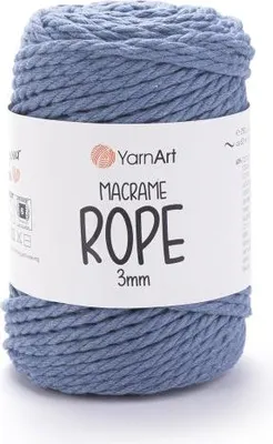 Produktbild von Yarn Art Macrame Rope 3 mm 3 mm 63 m 761 Denim Blue Schnur