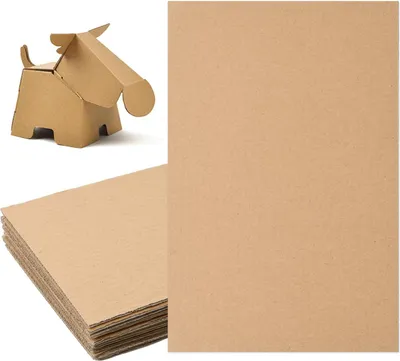 Imagen del producto de Cartulina gruesa A4, de 3 mm de grosor, 10 hojas, color marrón, ideal para manualidades creativas