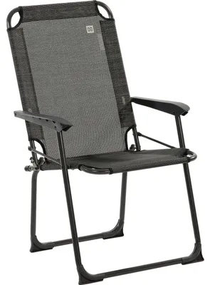 Produktbild von Campingstuhl Como Compact Camping Faltstuhl - Klappstuhl Hohe Lehne Alu Farbe: blend grey