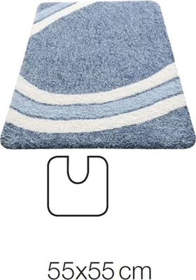 Produktbild von Spirella 7610583187949, Blau, Abbildung, Rechteckig, Mikrofaser, Polyester, Maschinenwäsche, 40 °C