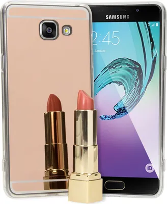 Produktbild von Samsung Galaxy A3 2016 Spiegel Handy Hülle von NALIA, Mirror Case Cover Schutz Rose Gold