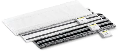 Obrázek produktu pro Kärcher 2.863-341.0, Jednorázový hadr na mop, Černá, Šedá, Bílá, Polyester, Viskózní, 115 mm, 345 mm, 10 mm
