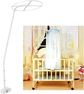 Produktbild von Verstellbarer Halter für Moskitonetze, Überdachungshalter für Babybetten mit Klemme, Zubehör für Moskitonetze