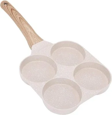 Image de Poêle antiadhésive en aluminium de 18 cm, compatible avec l'induction, blanche