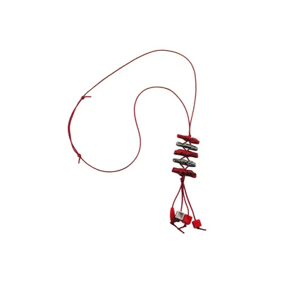 Produktbild von Kette, Kunststoff-Koralle, rot-altsilber rot