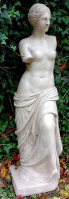 Produktbild von Casa Padrino Jugendstil Gartendeko Skulptur / Statue Venus Grau H. 120 cm - Steinfigur Gartenskulptur