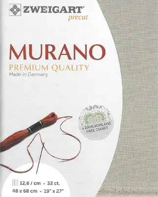 Produktbild von Zählstoff MURANO Zweigart precut 32 ct. 3984 Farbe 6028 Saharastaub, 48x68 cm