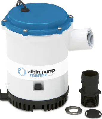 Produktbild von Hochleistungs-Bilgepumpe Heavy Duty mit Sieb & Rückschlagventil, Albin Pump, sehr leistungsstark & langlebig, für Boote Größe: 6600 L/h / 12 V