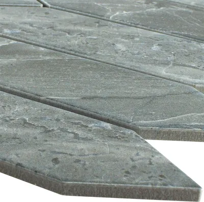 Produktbild von Keramik Mosaik Fliesen Dorris Picket Steinoptik Grau