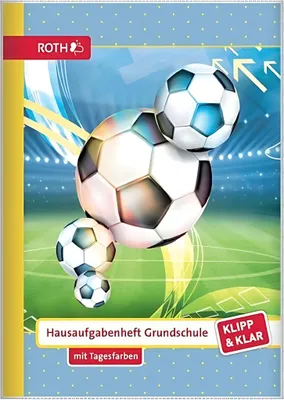 Produktbild von ROTH Hausaufgabenheft Klipp & Klar "Fußball" DIN A5