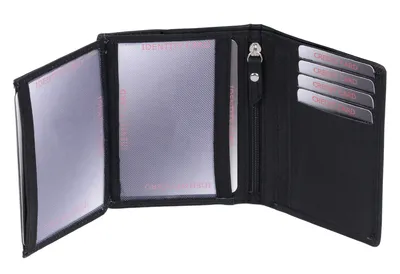 Produktbild von LEAS Ausweishülle, Ausweismappe RFID-Schutz in Echt-Leder, schwarz Card-Collection