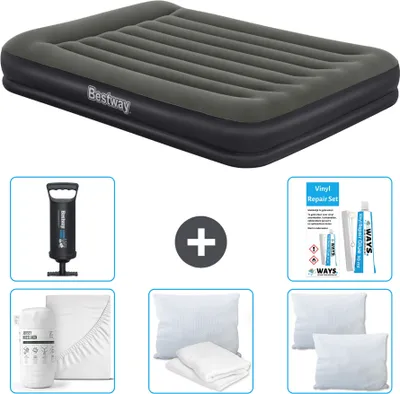 Produktbild von Bestway Luftmatratze – 2-Personen – 152 x 203 x 36 cm – Grün – im Lieferumfang enthalten Zubehör