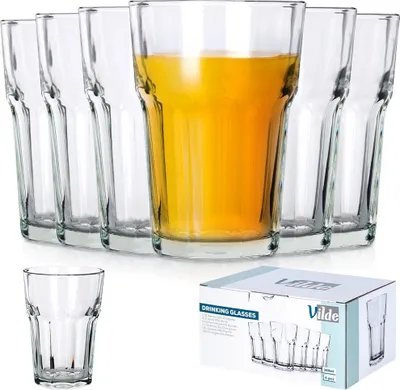 Obrázek produktu pro Vilde sada sklenic na pití sklenice na vodu sklenice na džus 360 ml 6 ks.