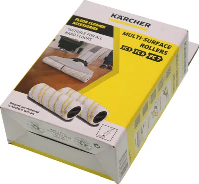 Zdjęcie produktu dla Kärcher 2.055-006.0, Zestaw szczotek rolkowych, Ręczny odkurzacz, Biały, Żółty, Mikrofibra, Plastik, 205 mm, 125 mm