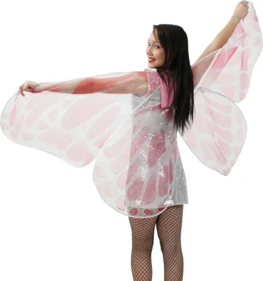 Produktbild von XXL 200 cm Schmetterlingsflügel Engelflügel Flügel Pink Karneval Fasching Rosa