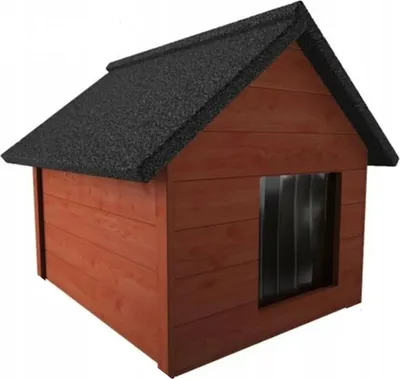 Produktbild von Hundehütte Holz Hundehütte Massiv Wetterfest Achtholz isolierte L, Farbe:L mahagoni
