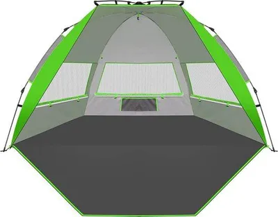 Image de Famanu Strandzelt – Tente de plage portable, pliante, pour se protéger du soleil et de la pluie – Bleu