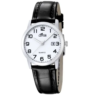 Image de Montre Lotus femme 18240/1 bracelet cuir noir date