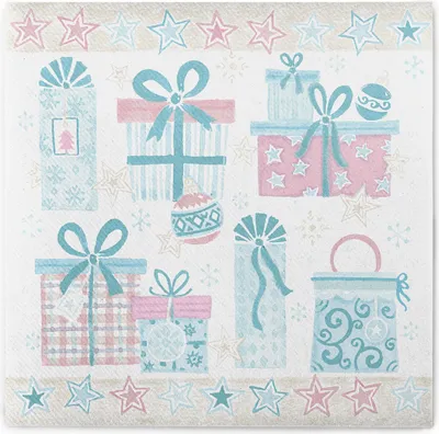 Produktbild von Sovie HOME Weihnachtsserviette Cady in Pastell aus Linclass® Airlaid 40 x 40 cm, 12 Stück