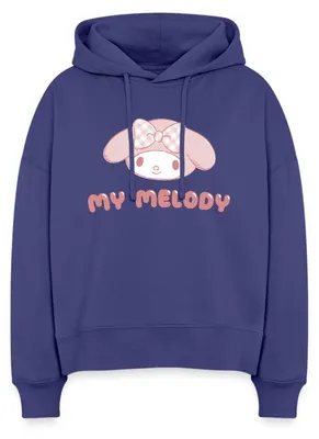 Produktbild von Spreadshirt My Melody Portrait Frauen Boxy Organic Hoodie, M, Dämmerung