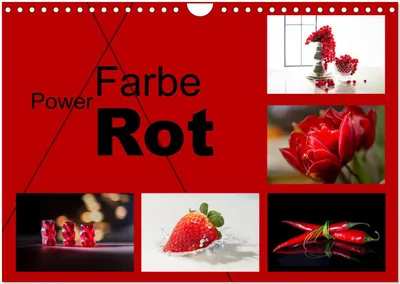 Produktbild von Powerfarbe Rot (Wandkalender 2025 DIN A4 quer), CALVENDO Monatskalender