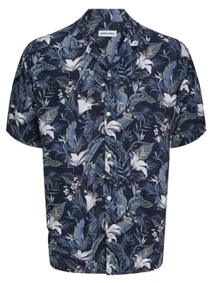 Produktbild von Jack & Jones Jeff Tropical Aop Resort Kurzarmhemd Blau XL Mann Blau XL